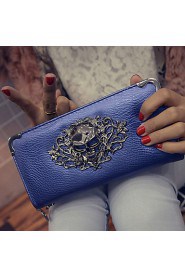 Women PU Bi fold Clutch / Wallet Blue / Gold / Red / Silver / Black