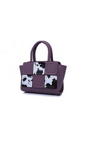 Women Formal / Office & Career Cowhide Tote Purple / Red / Gray / Black