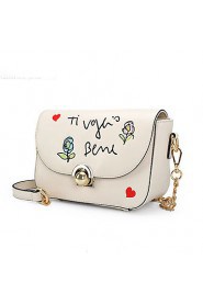 Women PU Shell Shoulder Bag / Satchel White / Pink / Red / Black