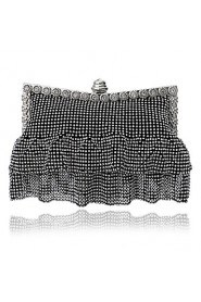 Women Polyester / Metal Minaudiere Clutch / Evening Bag Gold / Silver / Black