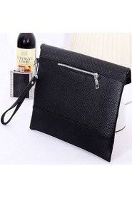 Men's PU Envelope Clutch Black