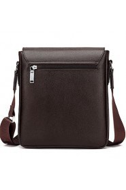 Men PU Messenger Shoulder Bag / Satchel Brown / Black