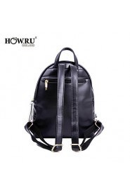 Women's PU Backpack/Tote Bag/Leisure bag/Travel Bag Black