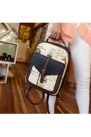 Women PU Bucket Backpack White / Brown / Black / Khaki