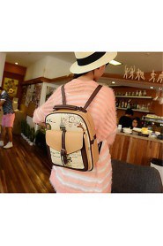 Women PU Bucket Backpack White / Brown / Black / Khaki