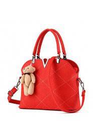 Women's Fashion Vintage PU Leather Messenger Shoulder Bag/Tote