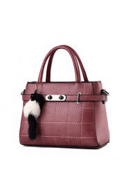 Women's Fashion Casual PU Leather Messenger Shoulder Bag/Tote