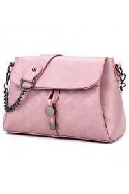 Women PU Flap Shoulder Bag / Satchel White / Pink / Purple / Black