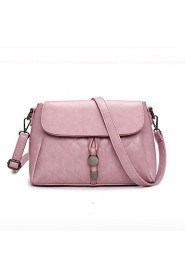 Women PU Flap Shoulder Bag / Satchel White / Pink / Purple / Black