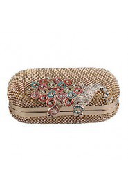 Women Polyester / Metal Minaudiere Clutch / Evening Bag Gold / Silver / Black