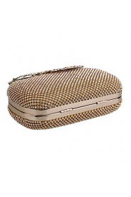 Women Polyester / Metal Minaudiere Clutch / Evening Bag Gold / Silver / Black