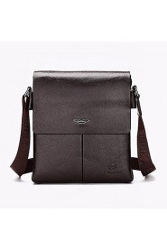 Men PU Messenger Shoulder Bag / Satchel Brown / Black