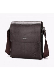 Men PU Messenger Shoulder Bag / Satchel Brown / Black