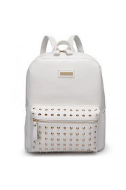 Women PU Bucket Backpack White / Blue / Red / Black