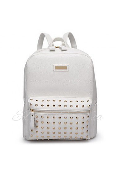 Women PU Bucket Backpack White / Blue / Red / Black