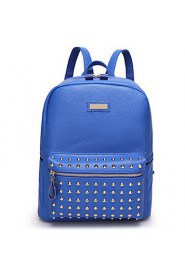 Women PU Bucket Backpack White / Blue / Red / Black