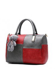 Women's Fashion Casual Gradient Spliced PU Leather Messenger Shoulder Bag/Tote