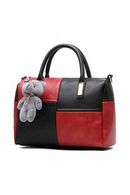 Women's Fashion Casual Gradient Spliced PU Leather Messenger Shoulder Bag/Tote