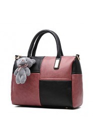 Women's Fashion Casual Gradient Spliced PU Leather Messenger Shoulder Bag/Tote