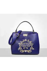 Women Casual / Outdoor PU Tote Blue / Black