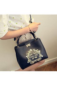 Women Casual / Outdoor PU Tote Blue / Black