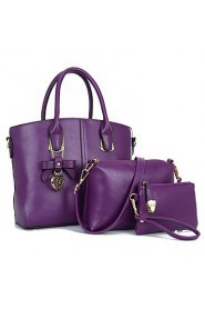 Women Formal / Casual / Office & Career / Shopping PU Tote Purple / Blue / Gold / Black / Burgundy