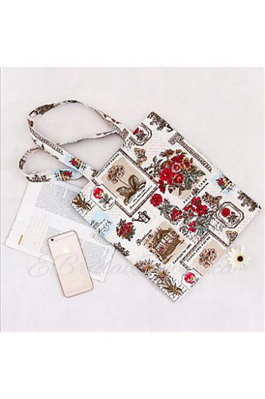 Women Casual Canvas Shoulder Bag White