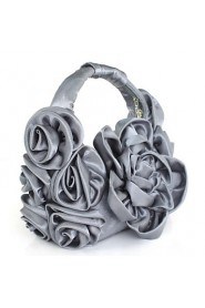 Silk Special Occasion/Casual Hobos/Evening Handbags with Flower