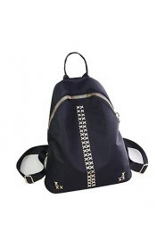 Women PU / Oxford Cloth Bucket Backpack / School Bag Gold / Silver