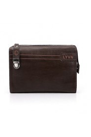 Men's Genuine Leather Business Briefcase Clutch Bags Wallet