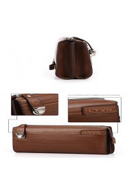 Men's Genuine Leather Business Briefcase Clutch Bags Wallet