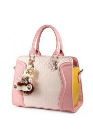 Women PU Doctor Tote White / Pink / Blue / Black