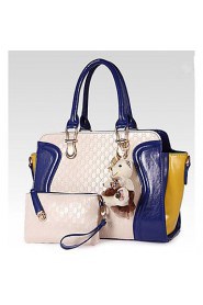 Women PU Doctor Tote White / Pink / Blue / Black