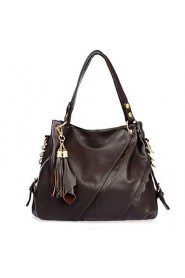 Women Cowhide Shopper Shoulder Bag Multi color