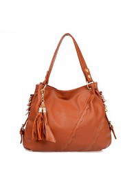 Women Cowhide Shopper Shoulder Bag Multi color