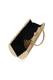 Stainless Steel Shell With Rhinestone Evening Handbags/ Clutches / Novelty