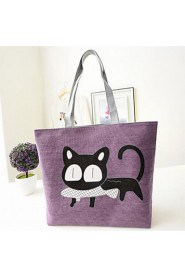 Fashion Women Canvas Shopper Shoulder Bag / Tote Multi color