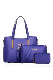 Women PU Barrel Shoulder Bag / Tote / Satchel White / Purple / Blue / Red / Black / Burgundy