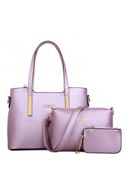 Women PU Barrel Shoulder Bag / Tote / Satchel White / Purple / Blue / Red / Black / Burgundy