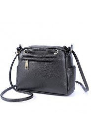 Women PU Sling Bag Shoulder Bag Gray / Black