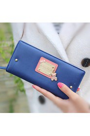 Women's PU Wallet Pink/Blue/Green/Black