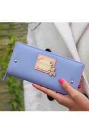 Women's PU Wallet Pink/Blue/Green/Black