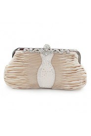 Amazing Silk Metal With Rhinestone Clutches/Evening Handbags(More Colors)