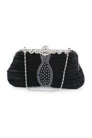 Amazing Silk Metal With Rhinestone Clutches/Evening Handbags(More Colors)