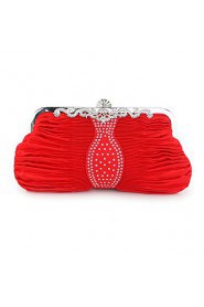 Amazing Silk Metal With Rhinestone Clutches/Evening Handbags(More Colors)