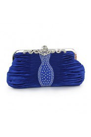 Amazing Silk Metal With Rhinestone Clutches/Evening Handbags(More Colors)