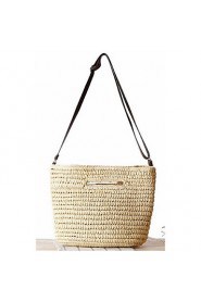 Women Straw Shopper Shoulder Bag Beige / Green / Brown