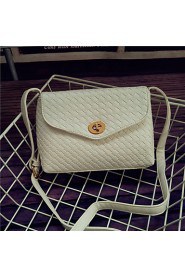 Women PU Sling Bag Shoulder Bag White / Gold / Black