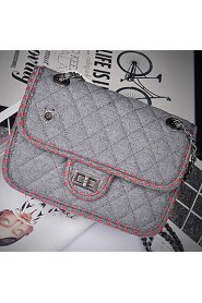 Women PU / Polyester Sling Bag Shoulder Bag Red / Gray