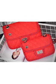 Women PU / Polyester Sling Bag Shoulder Bag Red / Gray